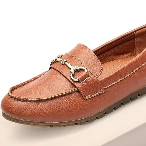 Women's brown loafers